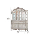 Gorsedd Buffet & Hutch, Golden Ivory Finish Acme