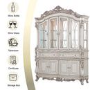 Gorsedd Buffet & Hutch, Golden Ivory Finish Acme