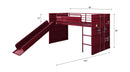 Cargo Twin Loft Bed w/Slide, Red Finish Acme