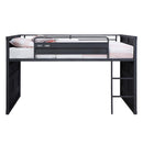 Cargo Twin Loft Bed w/Slide, Gunmetal Finish Acme