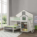 Ratana Loft Bed, Gray & White Finish Acme