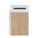 Nerice 3Pcs Twin Loft Bed w/Desk & Wardrobe, White & Oak Finish Acme