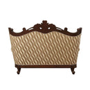 Shalisa 70" Loveseat w/5 Pillows, Fabric & Walnut Finish Acme