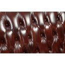 Eustoma 69" Loveseat, Cherry Top Grain Leather Match & Walnut Finish Acme