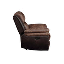 Jaylen Motion 80" Loveseat w/Console, Toffee & Espresso Polished Microfiber Acme