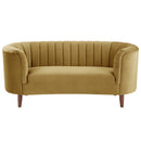 Millephri 71" Loveseat, Olive Yellow Velvet Acme