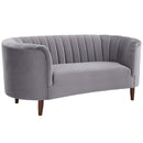 Millephri 71" Loveseat, Gray Velvet Acme