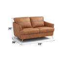 Safi 59" Loveseat, Cappuccino Leather Acme