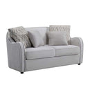 Mahler 63" Loveseat w/4 Pillows, Beige Linen Acme