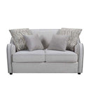 Mahler 63" Loveseat w/4 Pillows, Beige Linen Acme