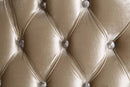 Vanaheim 78" Loveseat w/5 Pillows, Fabric & Antique White Finish Acme