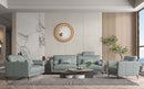 Tussio 68" Loveseat w/5 Pillows, Watery Leather Acme