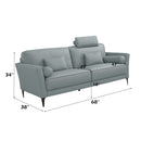Tussio 68" Loveseat w/5 Pillows, Watery Leather Acme