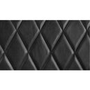 Sedna 50.4" Loveseat, Black Top Grain Leather & Aluminum Acme