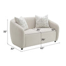 Etienne 67" Loveseat w/3 Pillows, Beige Linen Acme