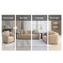 Keith 57" Loveseat w/2 Pillows, Beige Chenille Acme