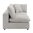 Marisa Modular RF 84" Loveseat w/2 Pillows, Beige Boucle Acme