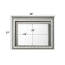 Antares 48"x37" Mirror w/Led, Light Gray Oak Finish Acme