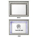 Antares 48"x37" Mirror w/Led, Light Gray Oak Finish Acme