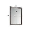 Louis Philippe 36"x38" Mirror, Antique Gray Finish Acme