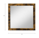 Juvanth 35"x35" Mirror, Rustic Oak Finish Acme