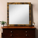 Juvanth 35"x35" Mirror, Rustic Oak Finish Acme