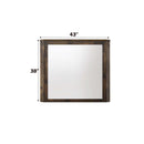 Elettra 43"x38" Mirror, Rustic Walnut Finish Acme