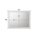 Naima 47"x36" Mirror, White Finish Acme