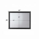 Naima 47"x36" Mirror, Black Finish Acme