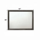 Naima 47"x36" Mirror, Gray Finish Acme