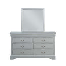 Louis Philippe 36"x38" Mirror, Platinum Finish Acme