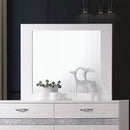 Naima II 46"x37" Mirror, White High Gloss Finish Acme