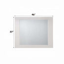 Naima II 46"x37" Mirror, White High Gloss Finish Acme