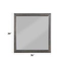 Louis Philippe 36"x38" Mirror, Dark Gray Finish Acme