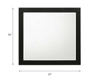 Chelsie 37"x41" Mirror, Black Finish Acme