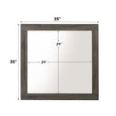 Avantika 35"x35" Mirror, Rustic Gray Oak Finish Acme