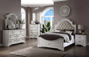 Florian 46"x43" Mirror, Antique White Finish Acme