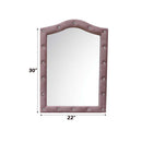 Reggie 22"x30" Mirror, Pink Fabric Acme