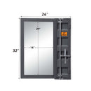 Cargo Vanity 26"x32" Mirror, Gunmetal Finish Acme