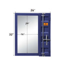 Cargo Vanity 26"x32" Mirror, Blue Finish Acme