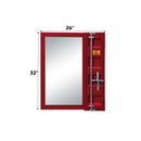Cargo Vanity 26"x32" Mirror, Red Finish Acme