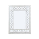 Varian 31"x40" Mirror, Mirrored & Antique Platinum Finish Acme