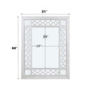 Varian 31"x40" Mirror, Mirrored & Antique Platinum Finish Acme