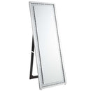 Nysa Floor 22"x63" Mirror, Mirrored & Faux Crystals Acme