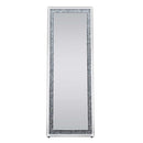 Noralie Floor 22"x63" Mirror, Mirrored & Faux Diamonds Acme