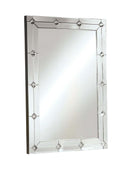 Hessa Accent 32"x47" Mirror, Mirrored & Faux Rhinestones Acme