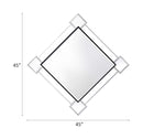 Asbury Accent 45"x45" Mirror, Mirrored & Chrome Finish Acme