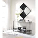 Angwin Accent 32"x32" Mirror, Mirrored & Faux Marble Top Acme