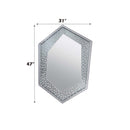 Nysa Accent 31"x47" Mirror, Mirrored & Faux Crystals Acme