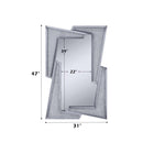 Noralie Accent 31"x47" Mirror, Mirrored & Faux Diamonds Acme